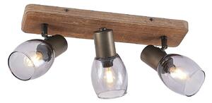 Lampa Sufitowa Lindby, Ineska, ściemnialny, drewniany, salon, drewno, skandynawski