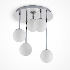 Lampa Sufitowa Lindby, Chrissy, ściemnialny, metaliczny, salon, metal, nowoczesny