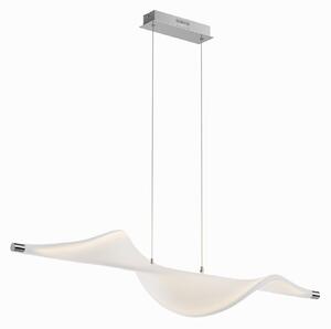 Lampa Wisząca Lucande, Edano, ściemnialny, biały, salon, tkanina | tekstylia, nowoczesny