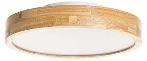 Lampa Sufitowa Lindby, Milada, ściemnialny, drewniany, salon, drewno, nowoczesny