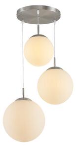 Lampa Wisząca Lindby, Heleska, ściemnialny, biały, salon, szkło, nowoczesny