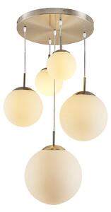 Lampa Wisząca Lindby, Heleska, ściemnialny, szary, salon, metal, nowoczesny