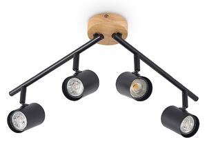 Lampa Sufitowa Lindby, Xiomara, ściemnialny, czarny, salon, metal, nowoczesny