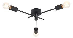 Lampa Sufitowa Lindby, Cerros, ściemnialny, czarny, salon, metal, nowoczesny