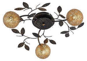 Lampa Sufitowa Lucande, Evory, ściemnialny, czarny, salon, metal, florentyński