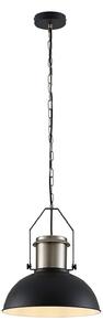 Lampa Wisząca Lindby, Freitjof, ściemnialny, czarny, salon, metal, industrialny