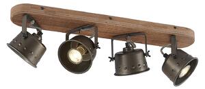 Lampa Sufitowa Lindby, Rubinjo, ściemnialny, czarny, salon, metal, vintage