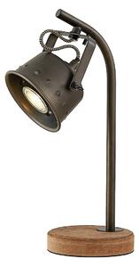 Lampa Stołowa Lindby, Rubinjo, czarny, salon, metal, vintage