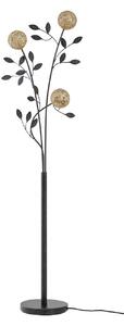 Lampa Podłogowa Lucande, Evory, czarny, salon, metal, florentyński