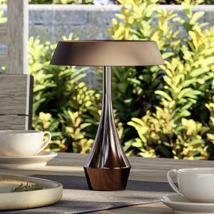 EGLO Lampa stołowa TURCIO z akumulatorem LED, kolor brązowy, wysokość 20 cm, TURCIO, możliwość ściemniania, brązowy / mosiężny, salon / jadalnia, metal