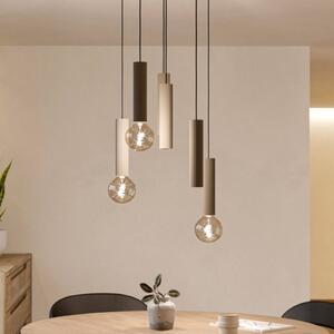 EGLO Lampa wisząca FARIOLO, możliwość ściemniania, kremowy / amber, salon / jadalnia, metal