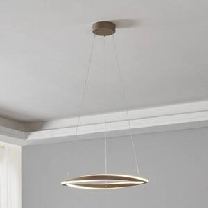 EGLO Lampa wisząca CAMEROTA, możliwość ściemniania, kremowy / amber, salon / jadalnia, metal