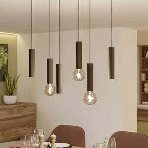 EGLO Lampa wisząca FARIOLO, możliwość ściemniania, brązowy / mosiężny, salon / jadalnia, metal