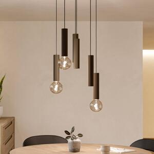 EGLO Lampa wisząca FARIOLO, możliwość ściemniania, brązowy / mosiężny, salon / jadalnia, metal