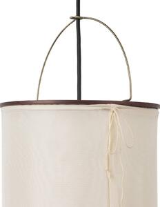 GUBI Kinkiet Silk Lantern, kremowy / amber, salon / jadalnia, tkanina / materiał / jedwab, design