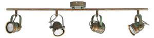 Lampa Sufitowa Lindby, Leonor, ściemnialny, antyczny mosiądz, salon, metal, antyczny