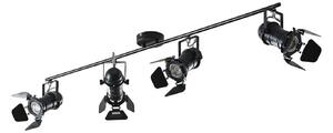 Lampa Sufitowa Lindby, Tilen, ściemnialny, czarny, salon, metal, industrialny