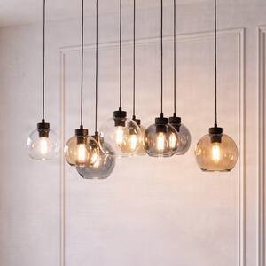 Lampa wisząca szklana Cubus TK Lighting, możliwość ściemniania, przezroczysty / transparentny, salon / jadalnia, szkło, nowoczesny