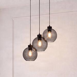 Lampa wisząca szklana Cubus TK Lighting, możliwość ściemniania, czarny, salon / jadalnia, szkło, nowoczesny
