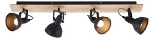 Lampa Sufitowa Lindby, Aylis, ściemnialny, czarny, salon, metal, industrialny