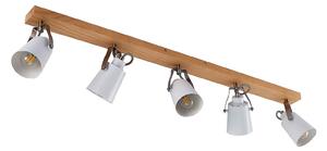 Lampa Sufitowa Lindby, Blana, ściemnialny, drewniany, salon, drewno, skandynawski