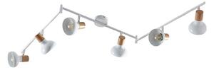 Lampa Sufitowa Lindby, Fridolin, ściemnialny, biały, kuchnia, metal, nowoczesny