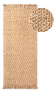 Dwustronny chodnik z juty tkany ręcznie w naturalnym kolorze 80x200 cm Fjord – Hanse Home