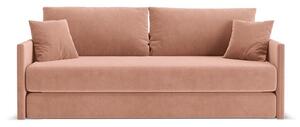 Różowa aksamitna rozkładana sofa 209 cm Shannon – Cosmopolitan Design