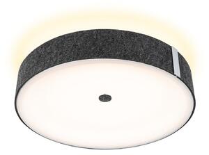 Lampa Sufitowa Paulmann, Malika, ściemnialny, czarny, salon, tkanina | tekstylia, nowoczesny