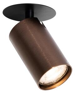 Nowoczesny natynkowy reflektor ciemny brąz GU10 50 mm - Chels