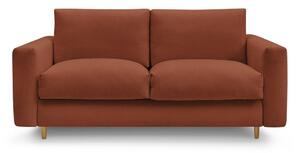 Pomarańczowa rozkładana sofa do spania 200 cm Cocoone – Bobochic Paris