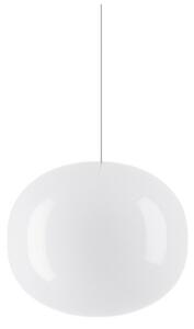 Lampa Wisząca Lodes, ściemnialny, biały, jadalnia, szkło