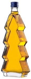Szklana butelka choinka Enna 500ml z granatową zakrętką 1 szt