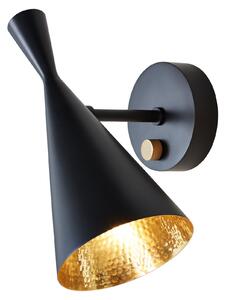 Lampa Ścienna Tom Dixon, Beat Wall, ściemnialny, czarny, salon, metal, design