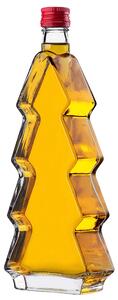 Szklana butelka choinka Enna 500ml z czerwoną zakrętką 1 szt