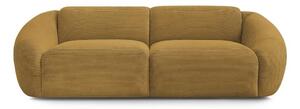 Musztardowa sztruksowa sofa 250 cm Tina – Bobochic Paris