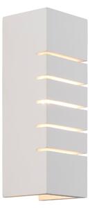 Lampa Ścienna Nordlux, Lancio Square, ściemnialny, biały, przedpokój, gips | glina