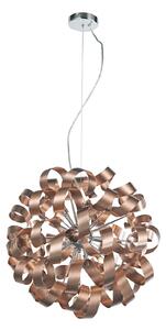Lampa Wisząca Lucande, Kaelor, ściemnialny, miedziany, salon, aluminium, nowoczesny