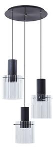 Lampa Wisząca Lucande, EIrian, ściemnialny, transparentny, salon, szkło, nowoczesny