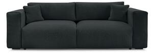 Czarna rozkładana sofa ze schowkiem 265 cm Ezechiel – Bobochic Paris