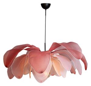 Lampa Wisząca By Rydéns, Lou Lou, ściemnialny, pudrowy róż, salon, tkanina | tekstylia