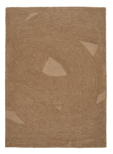 Wełniany dywan tkany ręcznie w ciemnym naturalnym kolorze 160x230 cm Pune – House Nordic