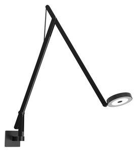 Lampa Ścienna Rotaliana, ściemnialny, czarny, salon, aluminium