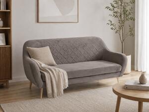 Szara 3-osobowa sofa CORANTI VELVET