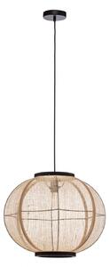 Lampa Wisząca Lindby, Aurinil, ściemnialny, drewniany, salon, tkanina | tekstylia, dworkowy | rustykalny