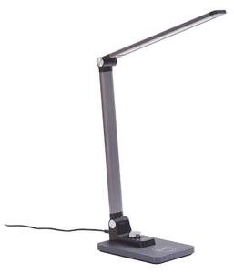 Lampa Stołowa Lindby, Valtaris, ściemnialny, metaliczny, gabinet | pracownia, tworzywo sztuczne, nowoczesny