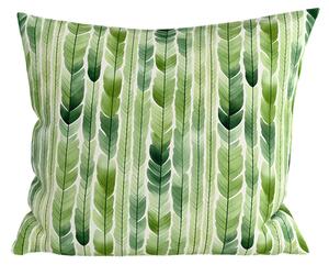 Polibawełniana poszewka na poduszkę GREEN TREES POLY 45x45 cm, zielona