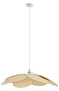 Lampa Wisząca Lindby, Astraia, ściemnialny, beżowy, salon, tkanina | tekstylia
