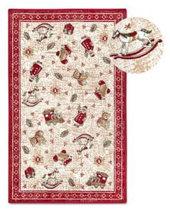 Czerwony dywan z mieszanki bawełny ze świątecznym motywem 50x80 cm Toy's Delight Red Christmas – Villeroy&Boch