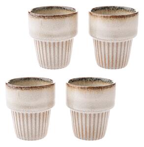 Kremowe filiżanki zestaw 4 szt. na espresso ceramiczne 100 ml Tone – Dakls